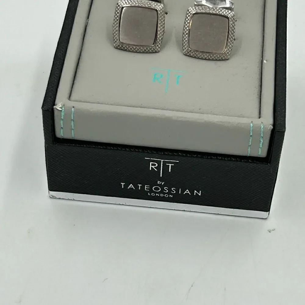 Men’s Tateossian titanium square cufflinks